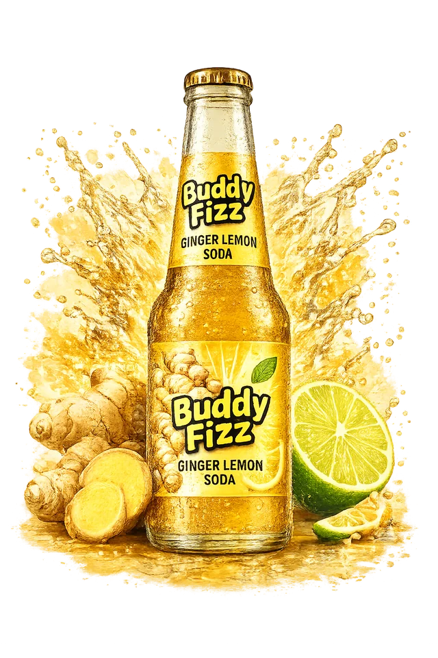 Buddy Fizz Ginger Lemon Soda